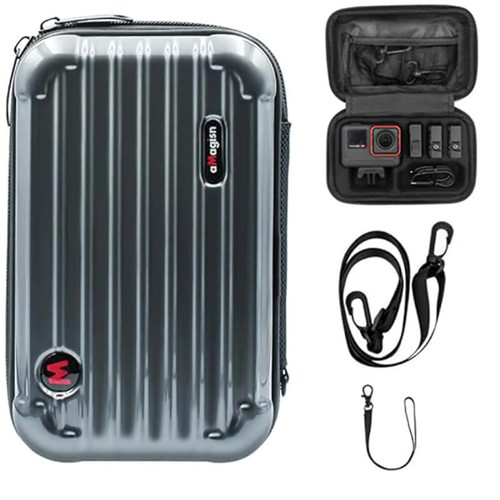 Coyktonty Storage Case Waterproof Carry Case For Insta360 Ace Pro/Insta360 Ace,Shockproof, dirt resistant, travel case compatible Osmo Pocket 3 2/Gopro Hero 12 11 10 9 8 7 6 (Grey)