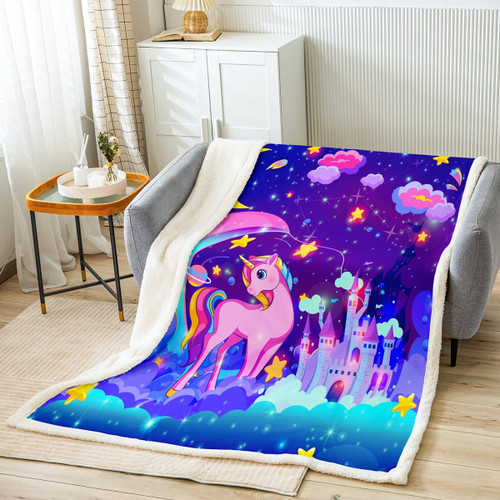 Galaxy Star Cartoon Unicorn Sherpa Blanket Girls Cute Unicorn Fleece Throw Blanket Cartoon Unicorn Plush Blanket for Kids Toddler Fairy Dreamy Horse Fuzzy Blanket Baby 30"x40" Galaxy Star Cartoon Unicorn Sherpa Blanket Girls Cute Unicorn Fleece Throw Blanket Cartoon Unicorn Plush Blanket for Kids Toddler Fairy Dreamy Horse Fuzzy Blanket Baby 30"x40"