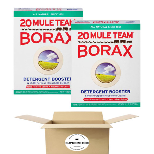 20 Mule Team Borax Detergent Booster & Multipurpose Cleaner, 65oz. - Pack of 2 (130 fl oz in total)