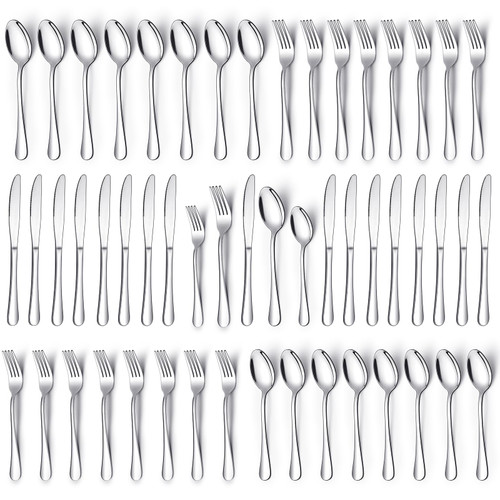 40 Piece Silverware Set for 8, Stainless Steel Flatware Utensils Set, Cutlery Set Knives Spoons and Forks Set, Mirror Polished, Dishwasher Safe