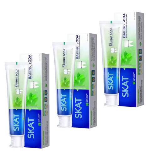 Face U Toothpaste, Baking Soda Toothpaste,Clean Teeth Stains Tartar Freshens Breath Whitening Teeth Peppermint Toothpaste (3Pc)