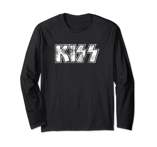 Kiss Hard Rock Music Band Vintage Logo by Rock Off Long Sleeve T-Shirt