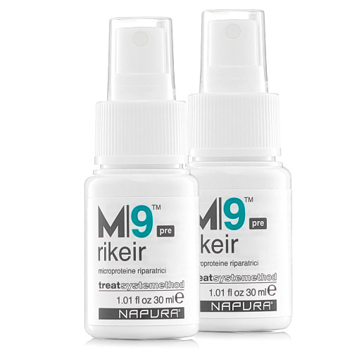 M9 Innovative Hair Repair Treatment - Sulfate and Paraben Free - Pre-Shampoo Hair Protein Serum for Damaged, Dry Hair and Split Ends - Enriched with Avocado Oil (1.01 fl oz x 2) by NAPURA