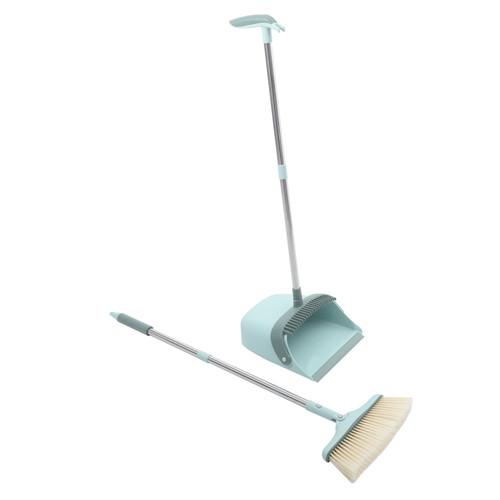 Mobestech 1 Set Broom Dustpan Set Home Cleaning Tool Broom and Dustpan Long Handle Garbage Broom Household Broom Supple Broom Dustpan with Broom Floor Office Plastic Dust Collector