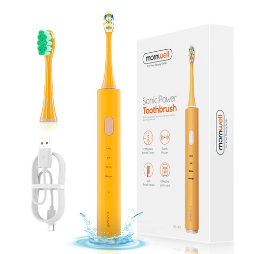 mornwell Sonic Electric Toothbrush USB Rechargeable Powerful Electric Toothbrush with 4 Modes and Smart Timer, One Charge for 30 Days and Whitening Sonic Toothbrushes Suitable for Adults and Kids mornwell Sonic Electric Toothbrush USB Rechargeable Powerful Electric Toothbrush with 4 Modes and Smart Timer, One Charge for 30 Days and Whitening Sonic Toothbrushes Suitable for Adults and Kids