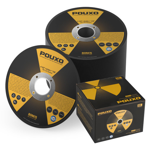 POUXO 55 Pack Cut Off Wheels 4 1/2 inch, Ultra Thin 4.5"x0.04"x7/8" Cut Off Wheel for Metal & Stainless Steel, Long Service Life Angle Grinder Cutting Disc