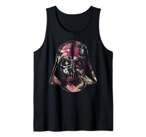 Star Wars Darth Vader Antique Floral Helmet Fill Portrait Tank Top Star Wars Darth Vader Antique Floral Helmet Fill Portrait Tank Top