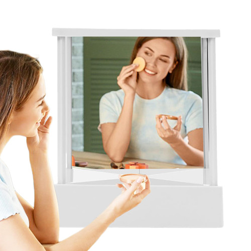 Tizung Non Reversing Mirror | Left Right Non Reverse Mirror, Non Magnifying Mirror for Modeling Makeup Facial Correction, Real Me Mirror