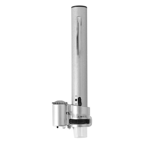 Microscope Kit 100X Pen Type Adjustable Focus Microscope with LED Light Textile Fabric Magnifying Glass Microscope Lens Adapters