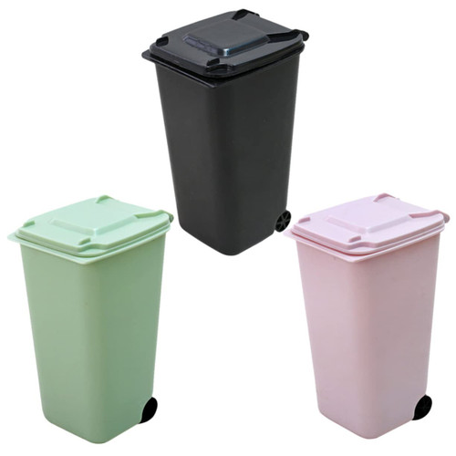 STOBAZA 9 Pcs Garbage Can Desk Trash Can Mini Trash Can Desktop Pen Holder Miniature Dumpster Recycling Bins Mini Curbside Recycle Can Desk Mini Waste Bucket Waste Storage Bucket Container