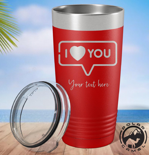 I Love You Tumbler, Valentines Day Tumbler, Couples Water Bottle, Unique Gift For Lover, Valentine Wine Mug, Valentines Day Gift, Lover Gift,Polar Camel Tumbler