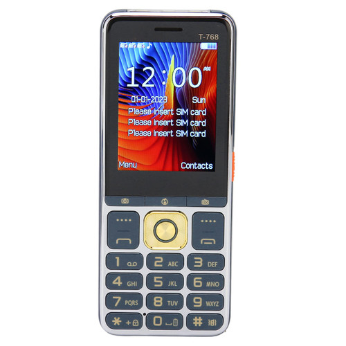 Cryfokt 2G GSM Phone Unlocked Backlit Button Senior Basic Phone High Volume Triple SIM Triple Standby 3200mAh 100?240V (US Plug)