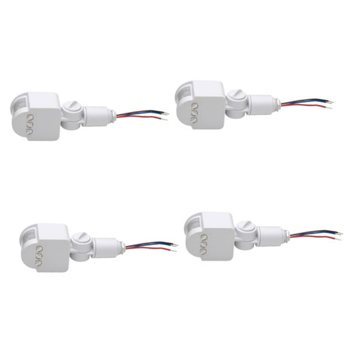 HEMOTON 4pcs Sensor Light Sensor Controller Sports Motion Sensor Light Pir Controller Timer Switch Pir Sensor 12v Motion Sensor 12 Volt Timer Electronic Probe White Human Body