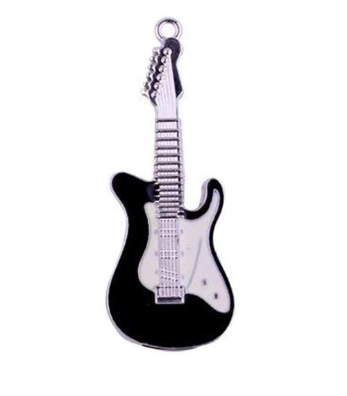 2.0 Black Electric Guitar Music Instrument 64GB USB External Hard Drive Flash Thumb Drive Storage Device Cute Novelty Thumb Drive Memory Stick U Disk