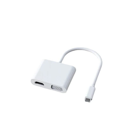 BRASSU Type-C Docking Station to HDMI/VGA high-Definition Converter