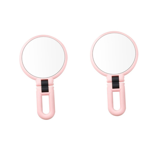FOMIYES 2pcs Double Sided Magnifying Glass Pocket Magnifying Glass Small Handheld Mirror Double Sided Mirror Pocket Mirror Dresser Mirror Mirrors rotatable abs Plastic Miss Dressing Table