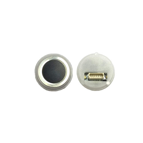 Taidacent 1019 Biometric Fingerprint Recognition Collector Semiconductor Fingerprint Module with Light Circular Optical Recognition Reader Sensor Module (Fingerprint Module + 6P Wire)