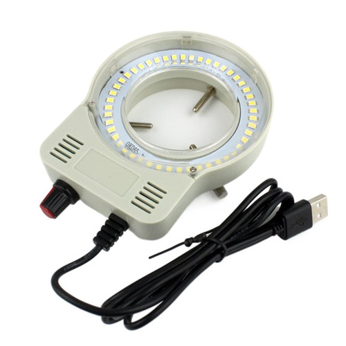 SDLSH Microscope Accessories kit Slide Preparation camer 48 LED USB Adjustable Ring Light Illuminator Lamp for Industry Microscope Industrial Camera Microscope Accessories (Color : White)