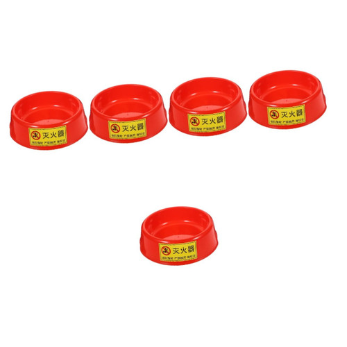 Hemobllo 5pcs Fire Extinguisher Stand Stick Extinguisher Fire Extinguisher Cabinet Fire Extinguisher Floor Mount Holder for Fire Extinguisher Brackets Plastic Fluorescence Floor Stand