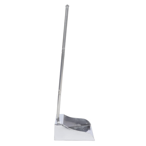 MORYEN Pans with Long Handle Upright Dustpan Heavy Duty Stainless Steel Stand Up Dustpan Pet Poop Tray for Home Lobby Shop Dustpan
