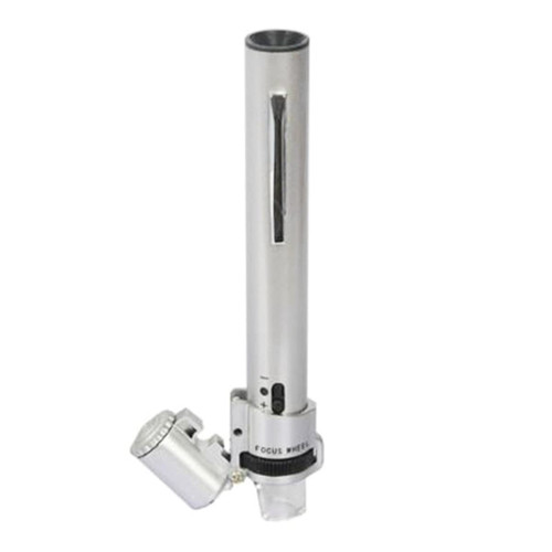 JUIYU Microscope Accessories Kit Microscope Magnifier 100X Pen Type Portable Focusing Adjustable LED Microscope Microscope Slides