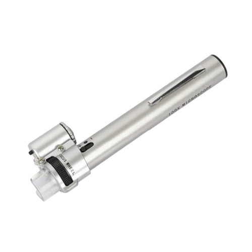USEEV Microscope Adapter Multifunction Adjustable 100x Handheld Pocket Mini Microscope, with Led Light Microscope Accessories