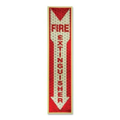 151833 Miller's Creek Luminous Fire Extinguisher Sign - "Fire Extinguisher" - 4" Width x 16.75" Height - Red