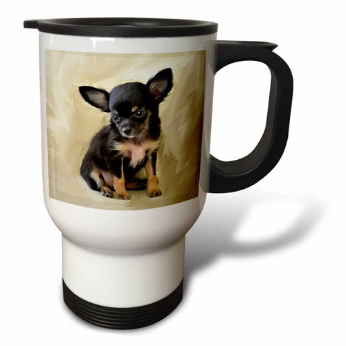 3dRose Chihuahua Puppy Travel Mug, 14-Ounce