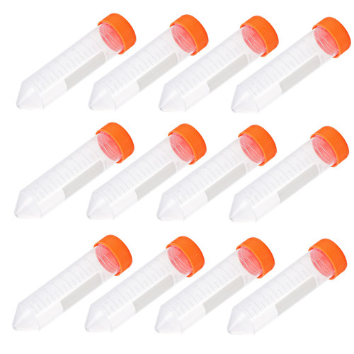 ULTECHNOVO 50pcs Plastic Pipe Test Small Test Polypropylene Conical Falcon Centrifuge Tubes Science Test Tubes Falcon Conical Tubes Polypropylene Centrifuge Round Bottom