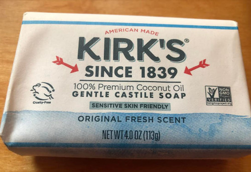 Kirk's Castile: Coco Castile Bar Soap, Original 4 oz by Kirk's