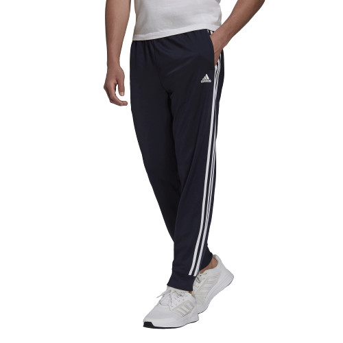 adidas Men's Essentials Warm-Up Slim Tapered 3-Stripes Tracksuit Bottoms, Legend Ink/White, 4X-Large