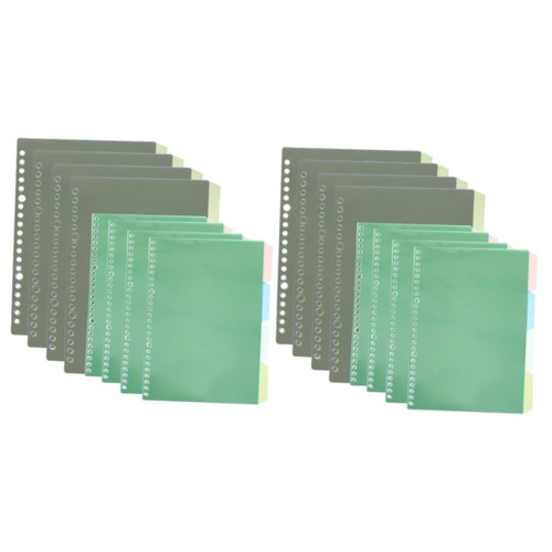 KALLORY 16 Sets Loose-Leaf Divider Detachable Binder Tabs A-z Dividers for 3 Ring Binder A4 Binder Dividers Address Book with Alphabetical Tabs Page Separator Pp Notebook Category Page A5