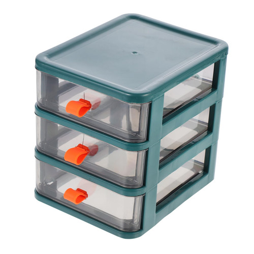STOBOK 2 Pcs Storage Box Storage Drawers Organizer Craft Organizers and Storage Pp Makeup Container Clear Drawer Type Cosmetic Containers Pp Sundries Holder Necklace With Drawer Office