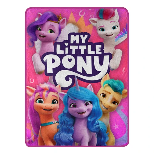 Northwest My Little Pony Micro Raschel Throw Blanket, 46" x 60", Pony Poster