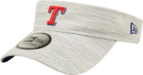 New Era Texas Rangers Men's Gray Distinct Adjustable Visor Cap - MLB Mens Golf Hat