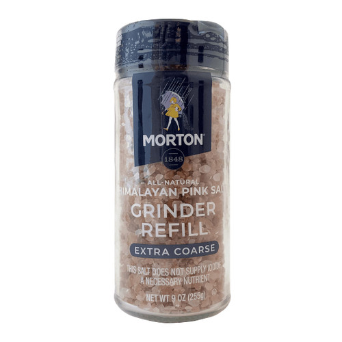 Morton Salt Pink Salt Extra Coarse Grinder Refill, 9 Ounce (Pack of 6)