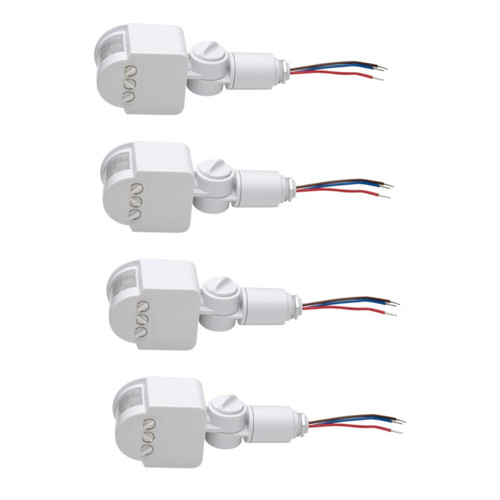 Homoyoyo 4pcs Sensor Light Motion Sensor Light Switch Nontendo Switch Motion Sensor Outdoor Motion Light Switch Sensor Lights for Outside Pir Controller White Sports Abs Probe