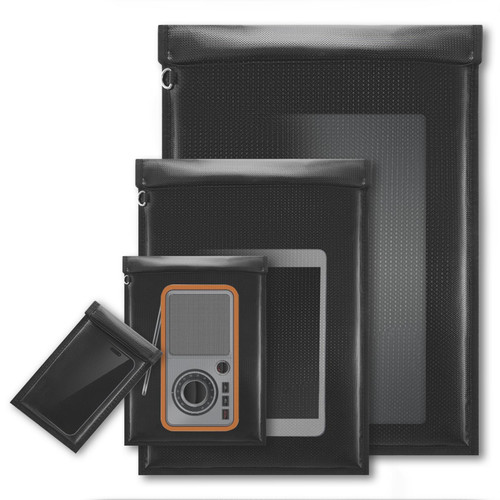 4 Pack Faraday Bags, Faraday Cage for Laptops, Tablet, Radio, Phones, Waterproof & Fireproof RFID Blocking Pouch Signal Blocker Bag,Faraday Key Fob Protector