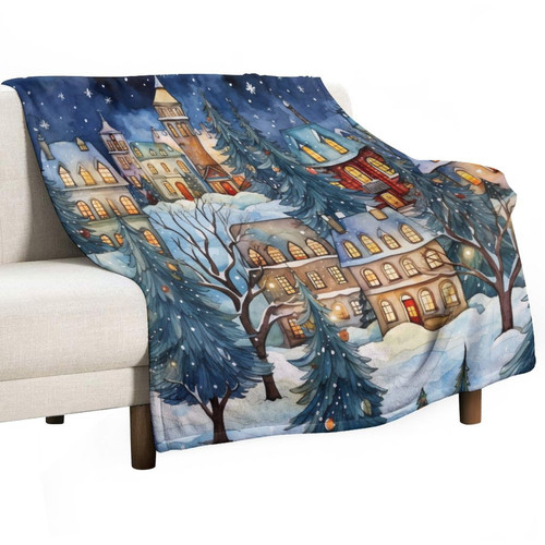 Blanket Christmas Village Illustration Throw Blanket for Couch Xmas Rustic Winter Holiday Flannel Cozy Warm Plush Lightweight Throw Blanket for Couch Sofa Bed Office for Kids And Adults 30"x40" Blanket Christmas Village Illustration Throw Blanket for Couch Xmas Rustic Winter Holiday Flannel Cozy Warm Plush Lightweight Throw Blanket for Couch Sofa Bed Office for Kids And Adults 30"x40"