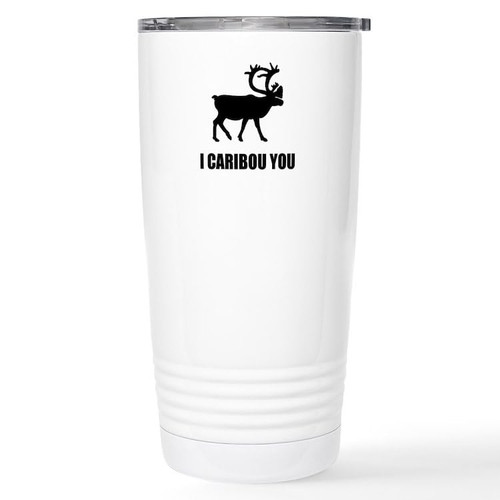 CafePress I Caribou You Travel Mug Stainless Steel Travel Mug, Insulated 20 oz. Coffee Tumbler