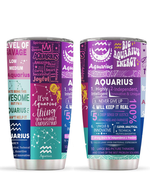 Aquarius Gifts for Women,Aquarius Birthday Gifts Tumbler,Zodiac Aquarius Cup, Astrology Gothic Witchy Gifts Constellation Insulated Tumbler With Lid Coffee Mug 20 OZ Aquarius Gifts for Women,Aquarius Birthday Gifts Tumbler,Zodiac Aquarius Cup, Astrology Gothic Witchy Gifts Constellation Insulated Tumbler With Lid Coffee Mug 20 OZ