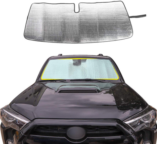 Front Windshield Sunshade - JeCar for 4runner Sunshade Car Sun Shade Heat Shield Custom-fit Sunshade Sun Visor Mat for 2017 2018 2019 2020 2021 2022 Toyota 4runner SUV
