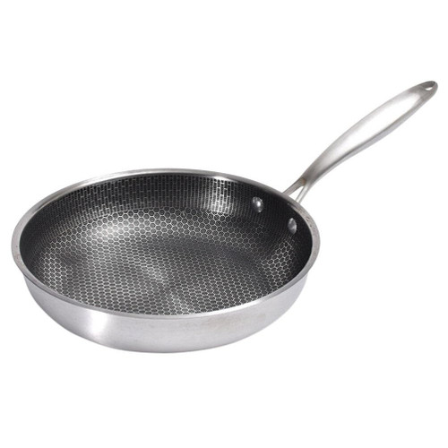 Healeved Frying Pan Stainless Steel Egg Frying Pan Steak Frying Pan Breakfast Egg Cooking Pan Large Frying Pan Skillet Pan