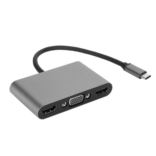 TypeC Docking Station,Multifunction Docking Statio,5 in 1 TypeC Docking Station TypeC to HDMIVGAPD Cable Adapter Converter for Laptop,
