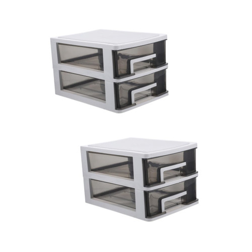 NOLITOY 2pcs Box Drawer Storage Cabinet Jewelry Display Holder Sundries Organizer Pen Cup for Desk Clear Plastic Drawers Cosmetic Storage Organizers Office Decorative Table Pp With Drawer