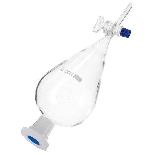 SOLUSTRE Pear Shaped Separatory Funnel Separation Funnel Separatory Funnel for Laboratory Glass Joint Separating Funnel for Labs American Fristaden Separating Funnel Labs Separating Funnel