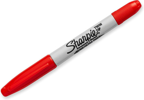 Sharpie 32002 Twin Tip Fine Point and Ultra Fine Point Permanent Marker, Red, 12-Pack by Sharpie Sharpie 32002 Twin Tip Fine Point and Ultra Fine Point Permanent Marker, Red, 12-Pack by Sharpie