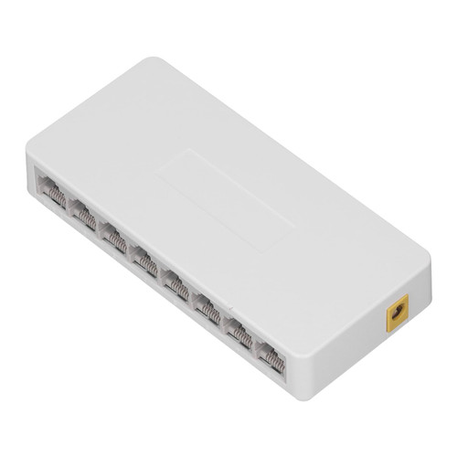 Home Network Hub, 100-240V Ethernet Network Switch Good Compatibility ABS 250m Transmission Distance for Webcams (US Plug)