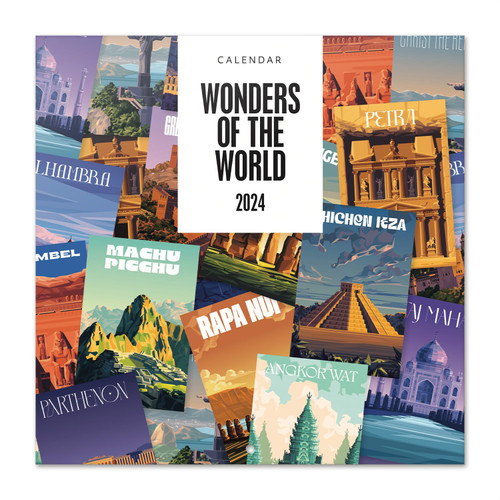 Grupo Erik Wonders Of The World Calendar 2024 12" x 12" | 12 Month Planner | Square Wall Calendar 2024 | Family Planner Calendar 2024 | Travel Calendar 2024 | Nature Calendar | + 4 Bonus Months Grupo Erik Wonders Of The World Calendar 2024 12" x 12" | 12 Month Planner | Square Wall Calendar 2024 | Family Planner Calendar 2024 | Travel Calendar 2024 | Nature Calendar | + 4 Bonus Months
