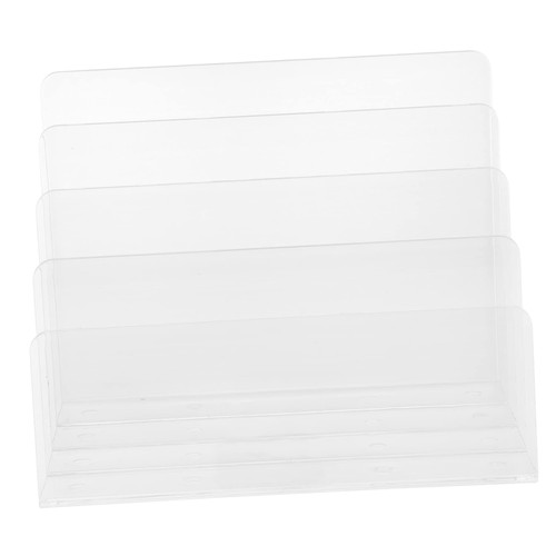 MAGICLULU File Storage Desk Mail Plastic Mail Organizer Book Stopper Book Stand Clear File Sorter Desk Organizer Acrylic Book Supports School Book Tabletop Bookends Desktop Folder Office